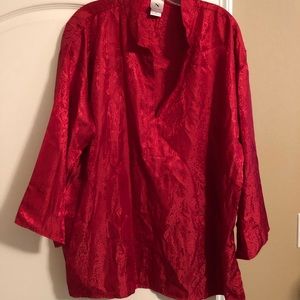 Natori red pajamas.